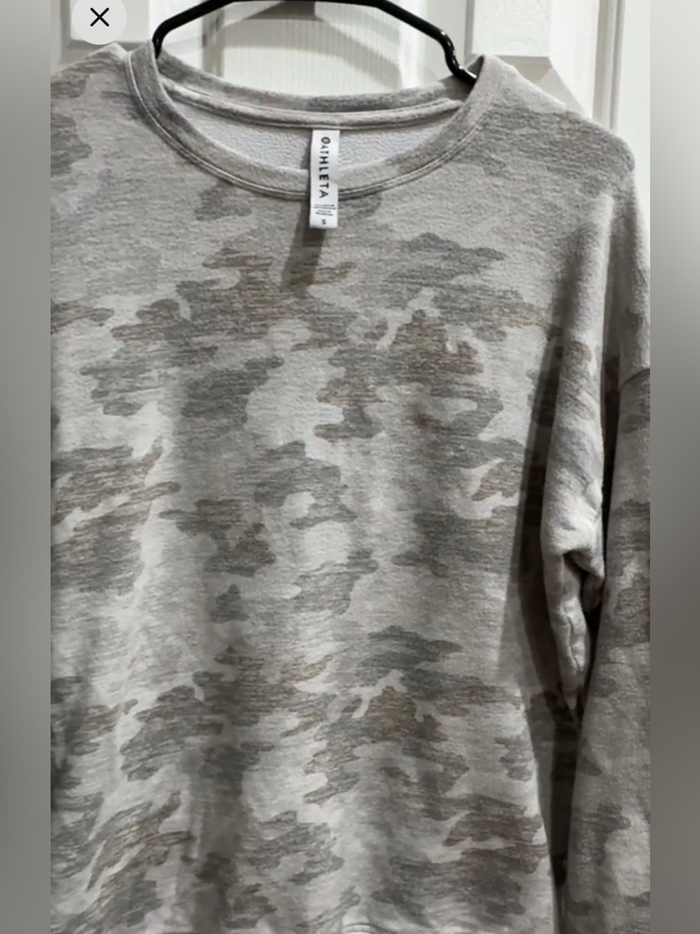 Athleta Camo Coaster Cubic Crewneck Sweatshirt Size S - Picture 3 of 6
